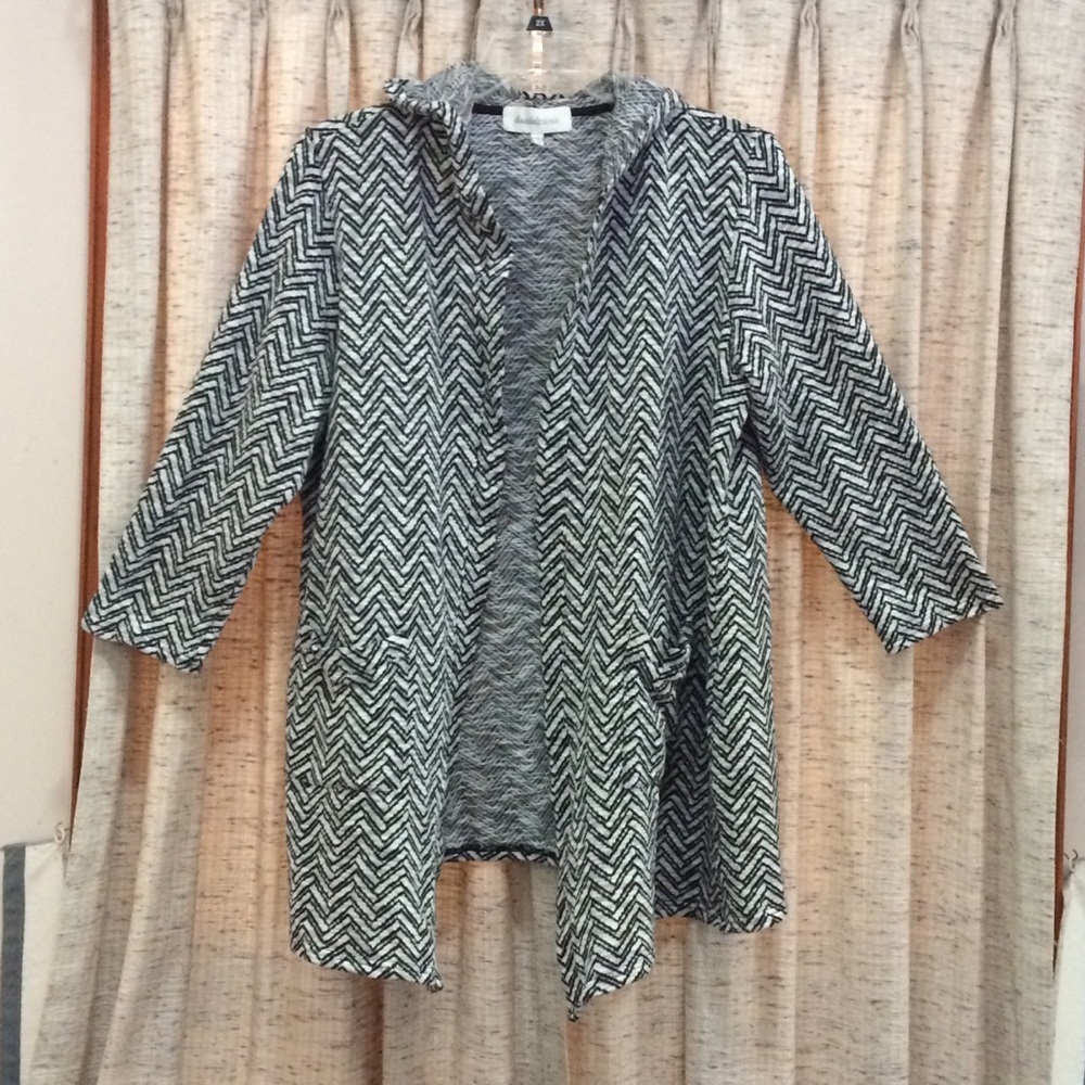 Daniel Rainn Open Front Hooded Cardigan